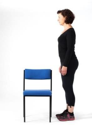 Woman demonstrating correct posture