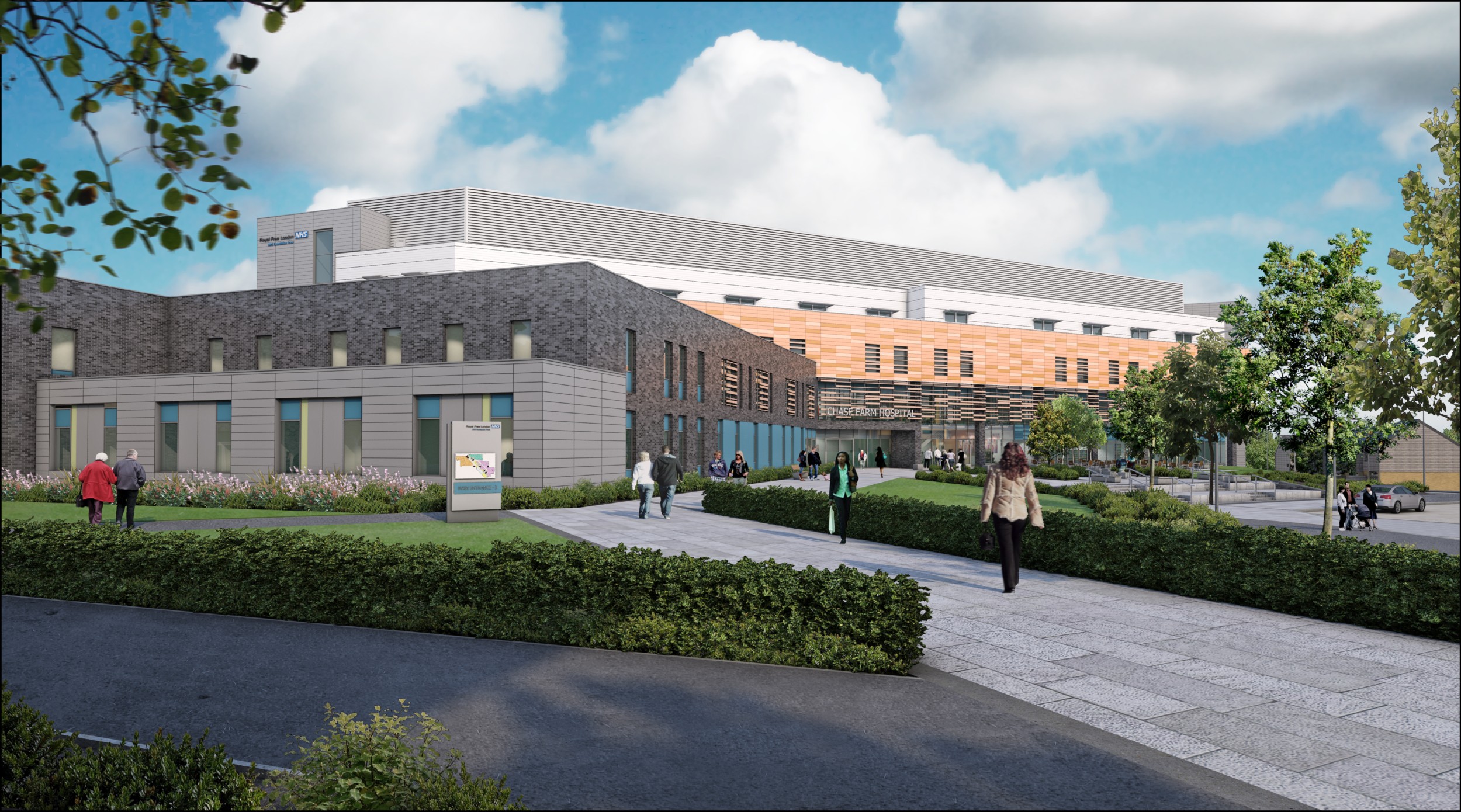 Artist's impression of the new Chase Farm Hospital