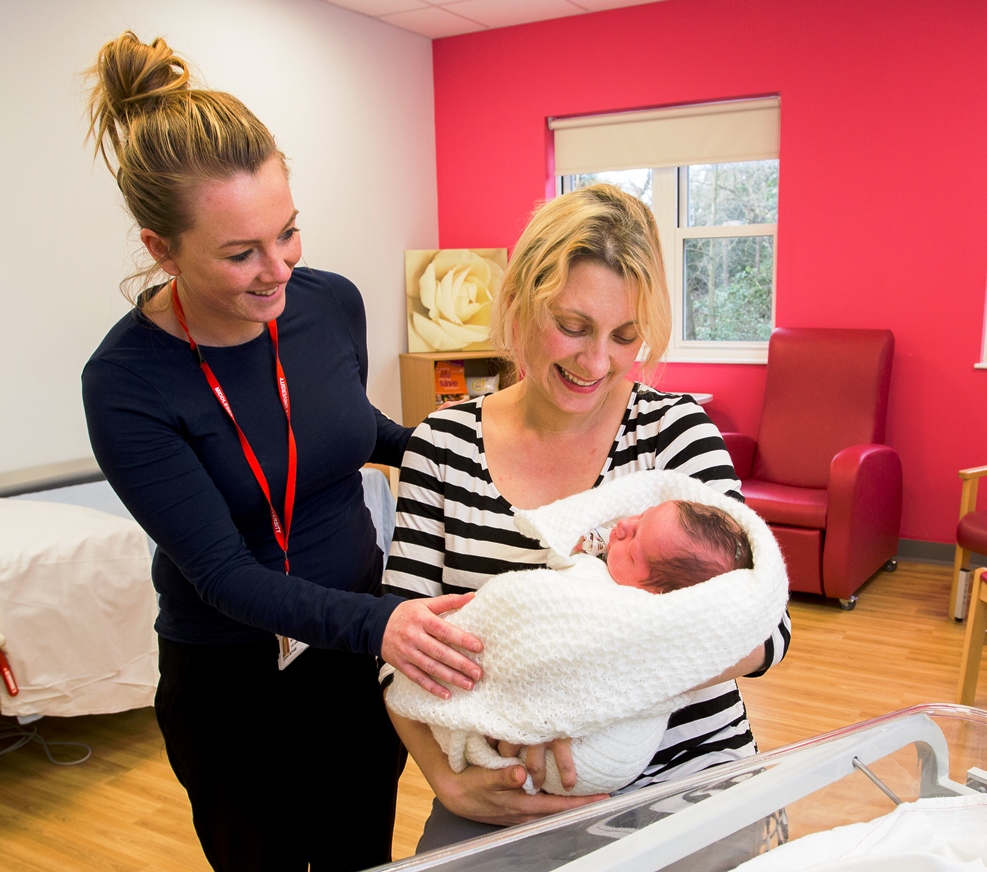 Barnet birth centre mother, child and midwife