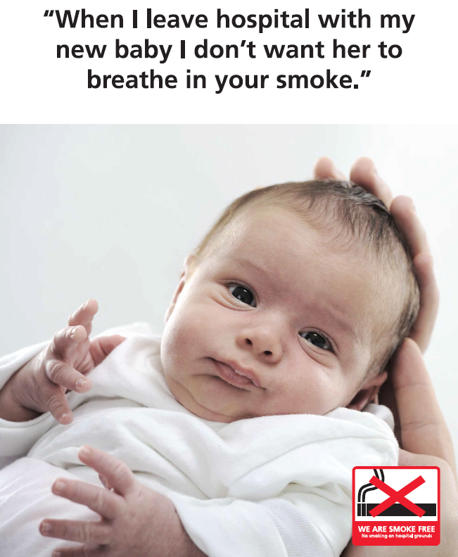 I don't want my new baby to breathe your smoke poster